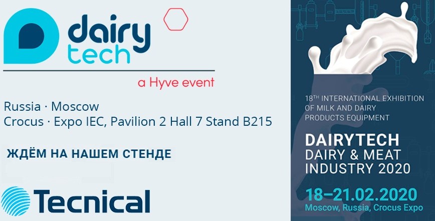 Tecnical will be present at the Dairy & Meat Industrie 2020 trade show